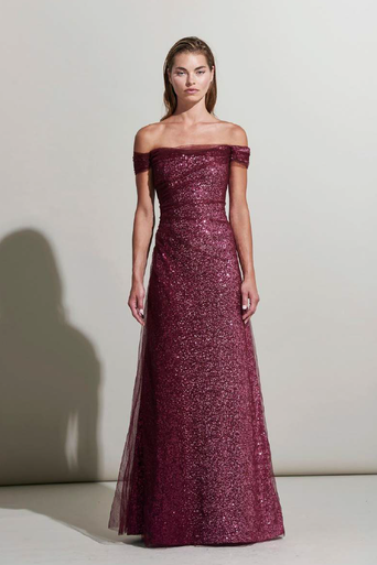 Rene Ruiz Off Shoulder Evening Gown ...